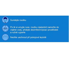 ROUŠKA  velikost L -  5 ks, můžete použít 40x- Antibakteriální obličejová rouška z NANO materiálu 