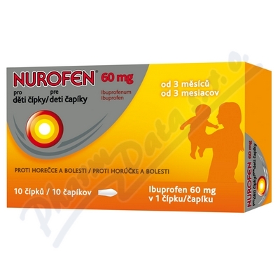 Nurofen pro děti čípky 60mg rct.supp.10x60mg