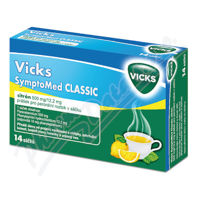 Vicks SymptoMed clas.citr.500mg/12.2mg por.plv.14