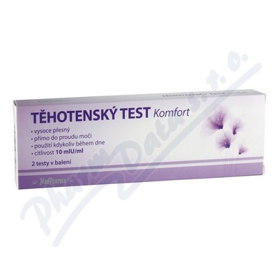 MedPharma Těhotenský test Komfort 10mlU/ml 2ks