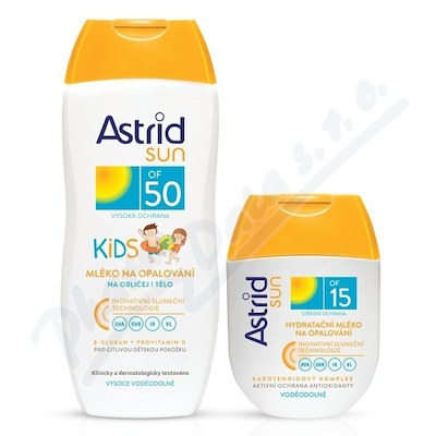 Astrid SUN KIDS opal.mléko OF50 200ml+OF15 80ml