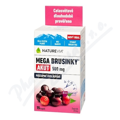NatureVia Mega brusinky Akut cps.15