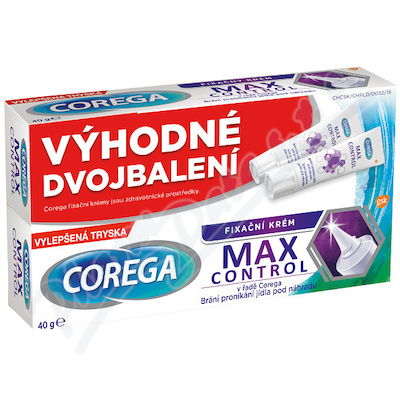 Corega Max Control fixační krém 2x40g