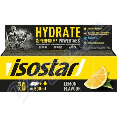 ISOSTAR Hydrate&Perform Powertabs citrón 10x12g