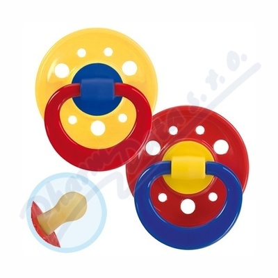 BABY NOVA Dudlík latex kulatý barevný č.1 23001