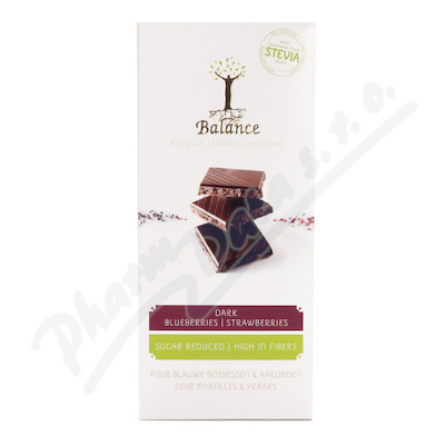 Balance Stevia hořká čoko.borůvky a jahody 85g