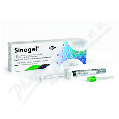 Sinogel 2.4%+1.6% roztok elastoviskózní inj.1x3ml